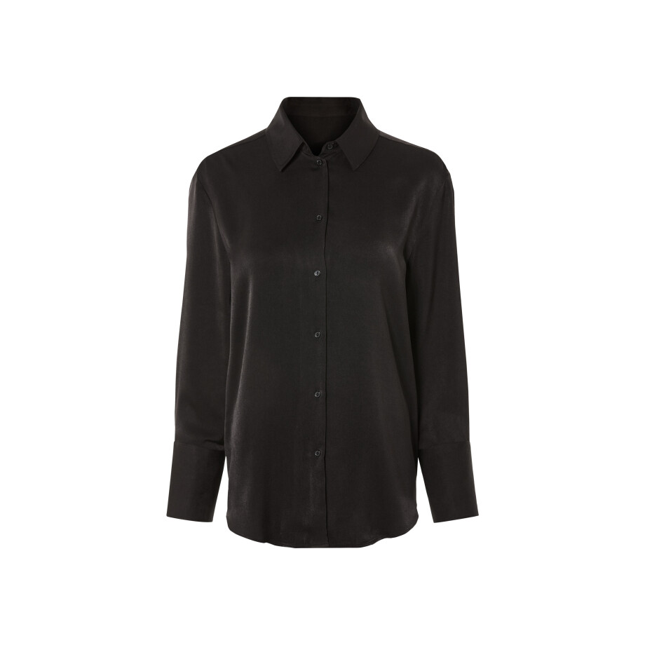 esmara Satijnen dames blouse (44, Zwart) afbeelding 1