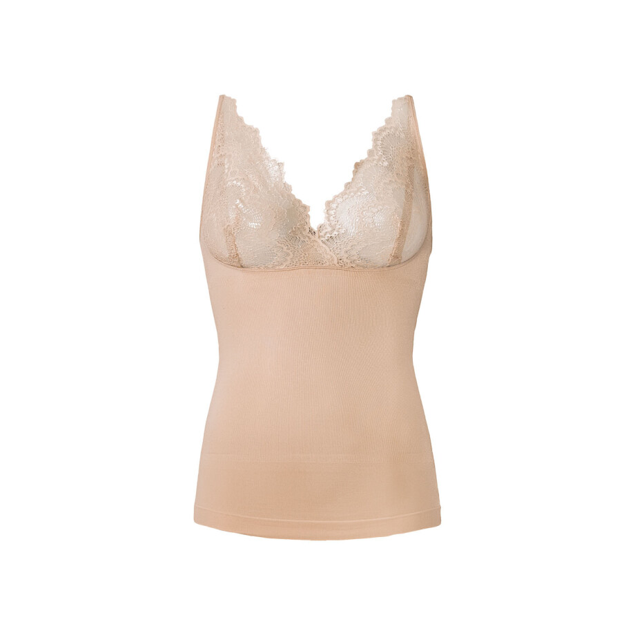 esmara Corrigerend dames hemd (XL (48/50), smalle bandjes/beige) afbeelding 1