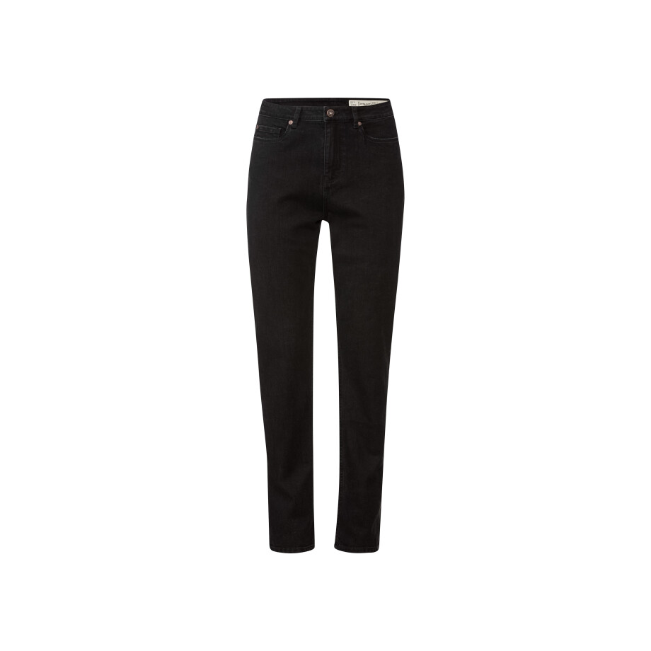 esmara Dames jeans straight fit (36, lang, Zwart) afbeelding 1