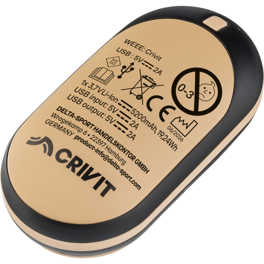 CRIVIT Outdoor handwarmer en powerbank (Beige/zwart) CRIVIT Outdoor handwarmer en powerbank (Beige/zwart) afbeelding 1