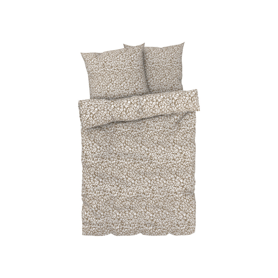 LIVARNO home Satijnen dekbedovertrek 240 x 220 cm (patroon bruin/wit) LIVARNO home Satijnen dekbedovertrek 240 x 220 cm (patroon bruin/wit) afbeelding 1