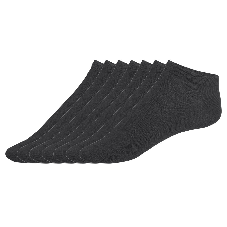 esmara 7 paar dames sneakersokken (Zwart, 39-42) afbeelding 1