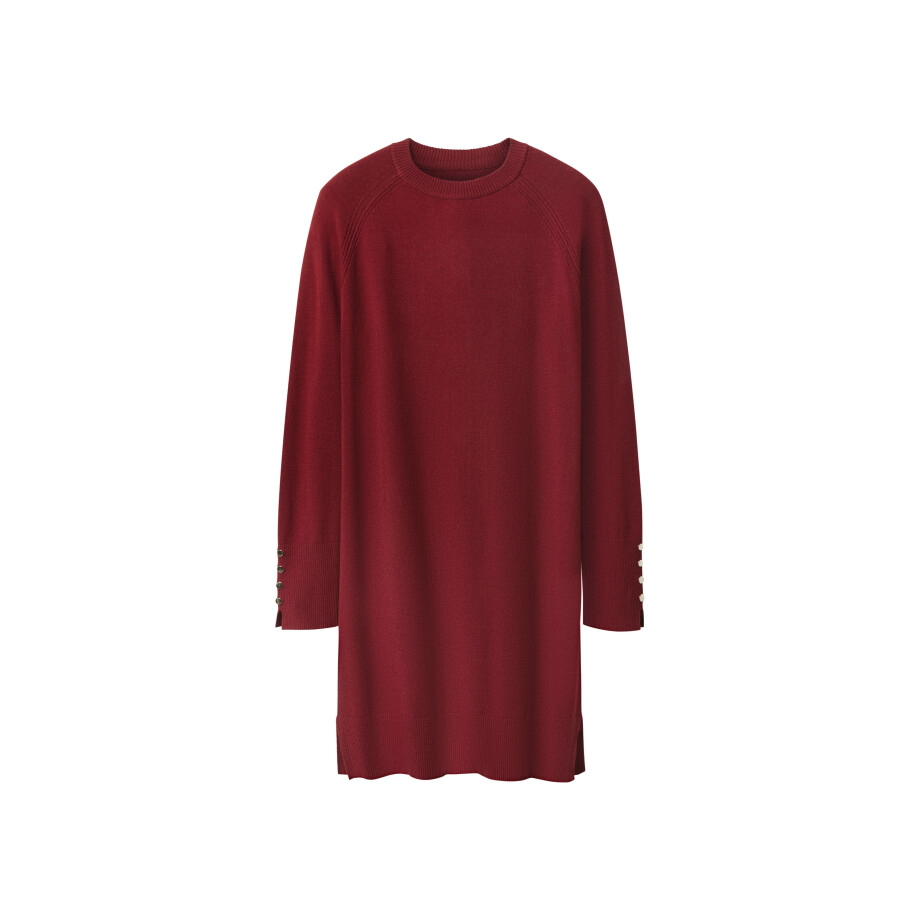esmara Gebreide dames jurk (Rood, M (40/42)) afbeelding 1
