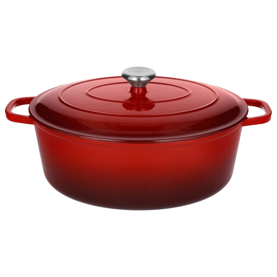 SILVERCREST Gietijzeren braadpan, Ø35 cm (Rood) afbeelding 1