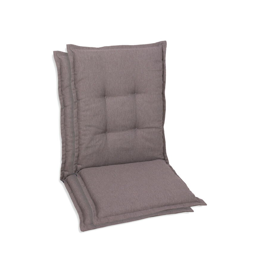 GO-DE Textil Tuinkussen (Stoelkussens voor stoelen met een normale rugleuning, Taupe) afbeelding 1
