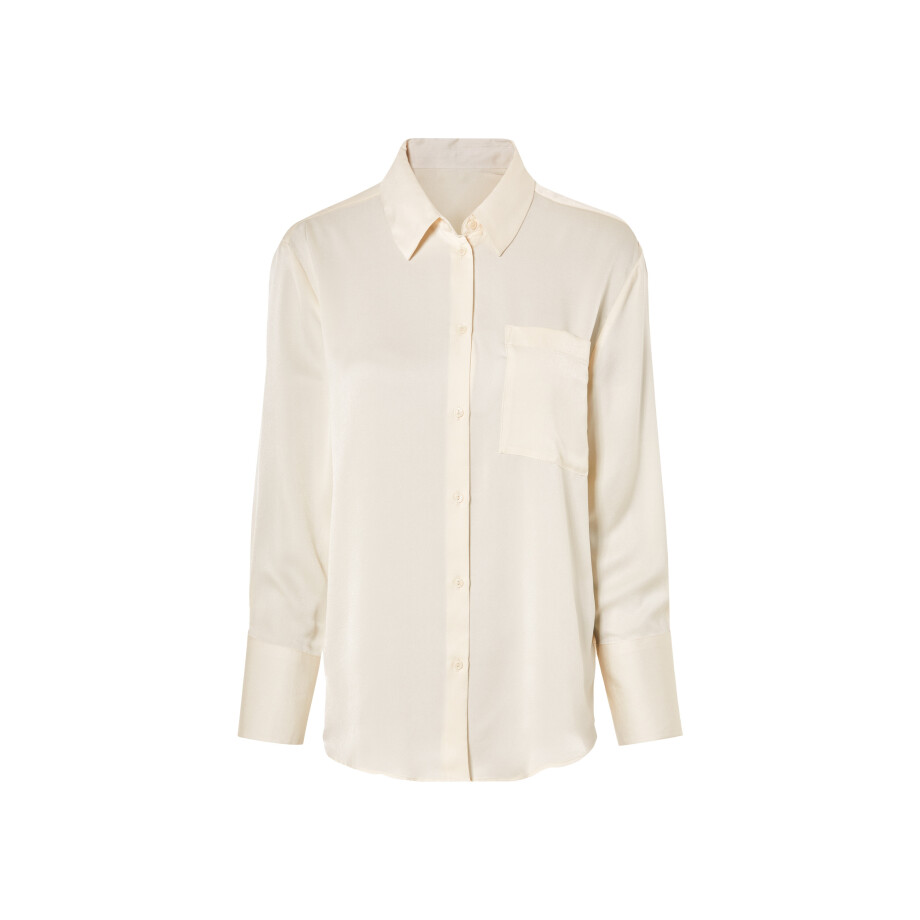 esmara Satijnen dames blouse (40, Crème) afbeelding 1