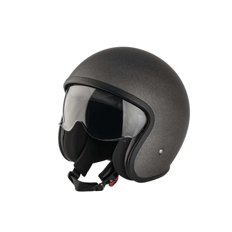 ULTIMATE SPEED Scooter helm met vizier L (Zilver) afbeelding 1