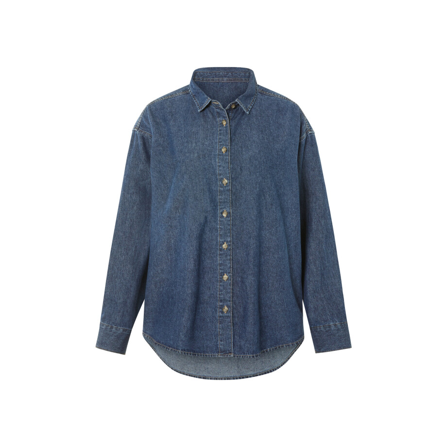 esmara Dames spijkerblouse (Blauw, 38) afbeelding 1