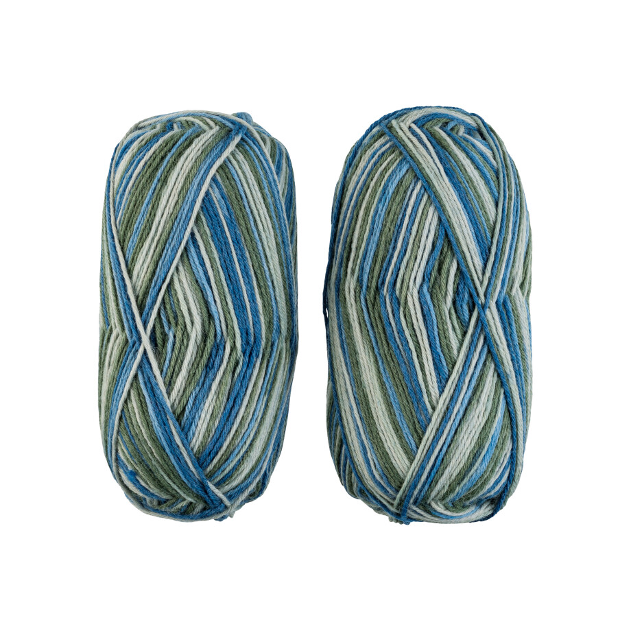 crelando Wollen breigaren (Blauw/groen) crelando Wollen breigaren (Blauw/groen) afbeelding 1