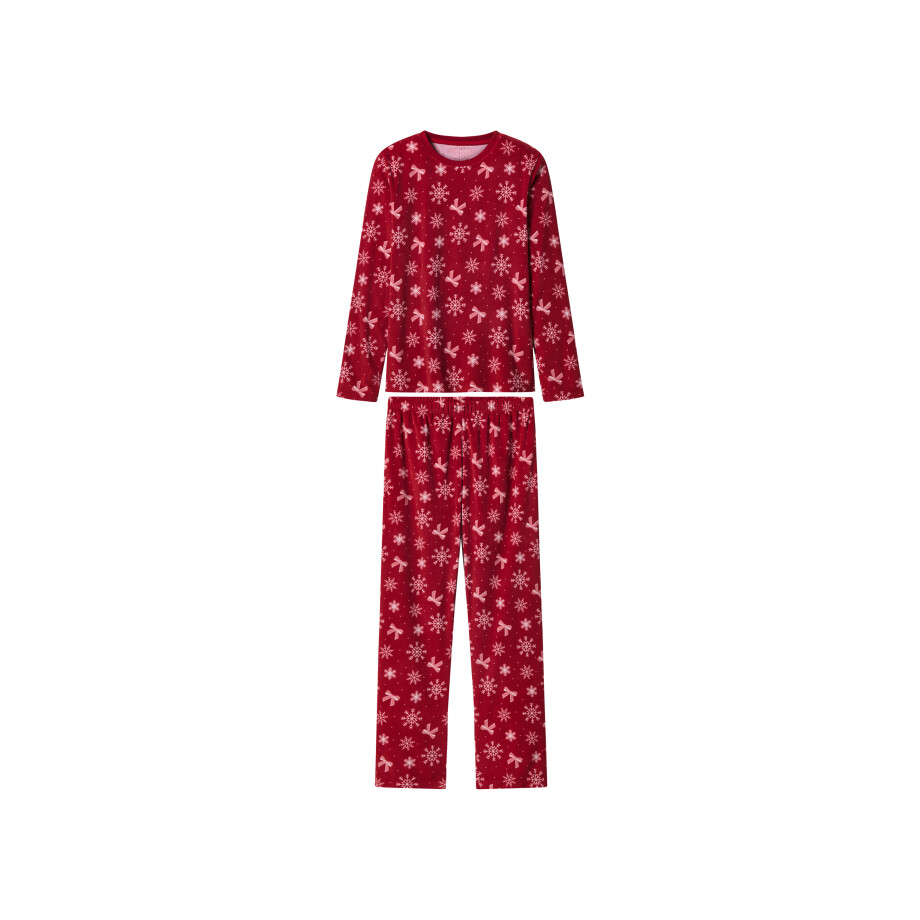 esmara Velours kinder kerstpyjama (Rood, 158/164) esmara Velours kinder kerstpyjama (Rood, 158/164) afbeelding 1