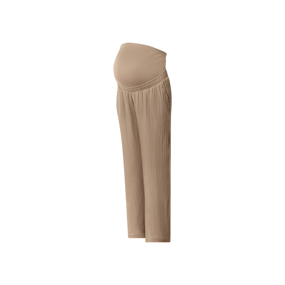 esmara Mousseline zwangerschapsbroek (Beige, M (40/42)) afbeelding 1