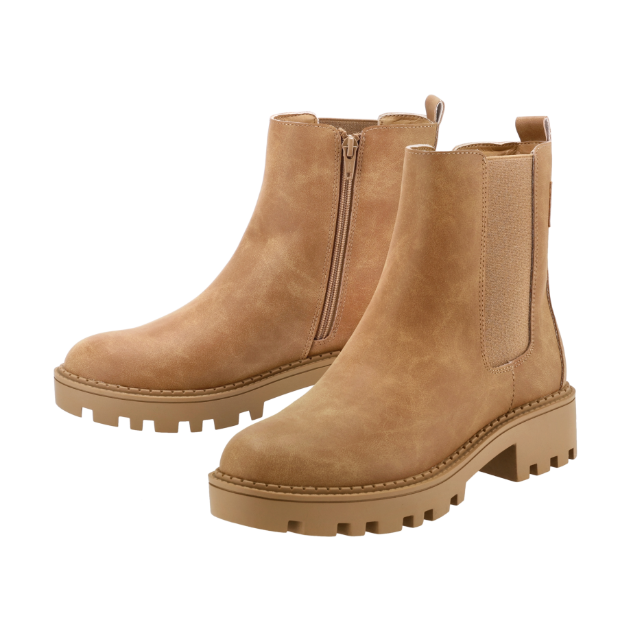 esmara Dames enkellaarsjes (Beige, 37) afbeelding 1