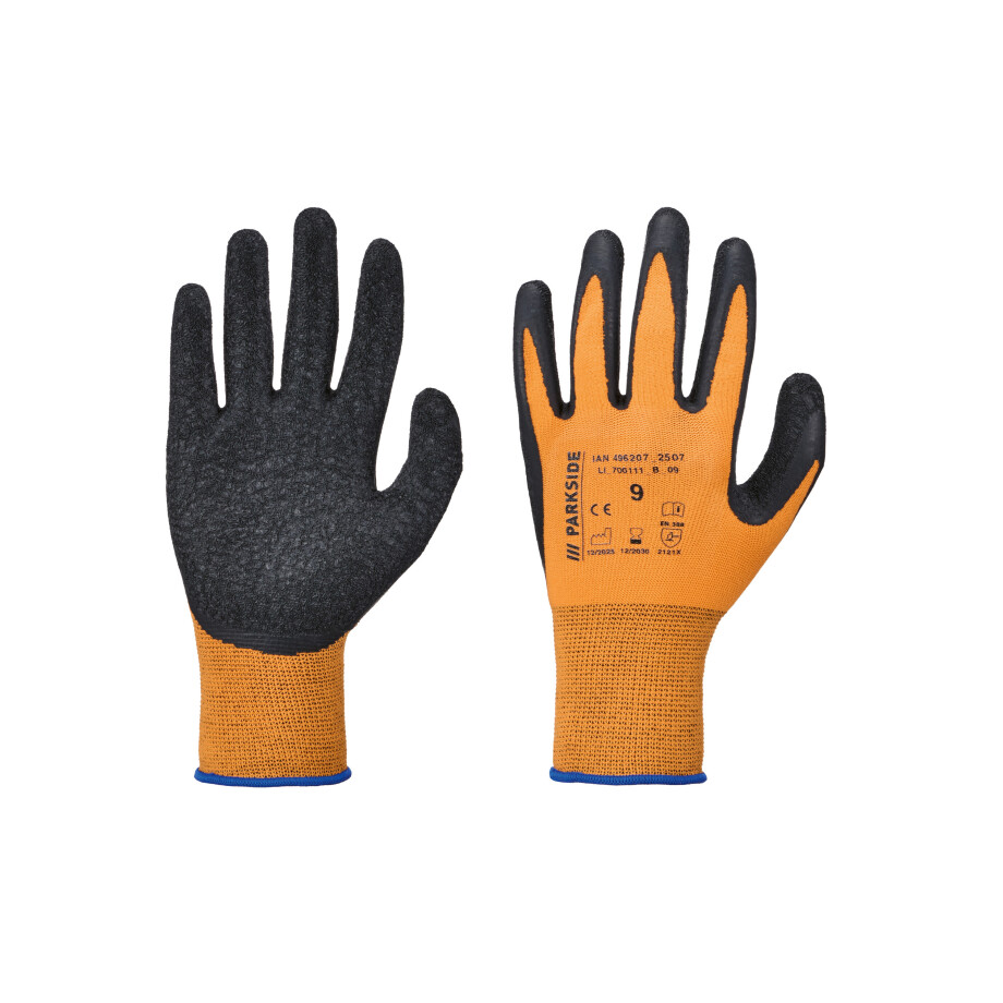 PARKSIDE Werkhandschoenen met latex coating (Oranje, 9) afbeelding 1
