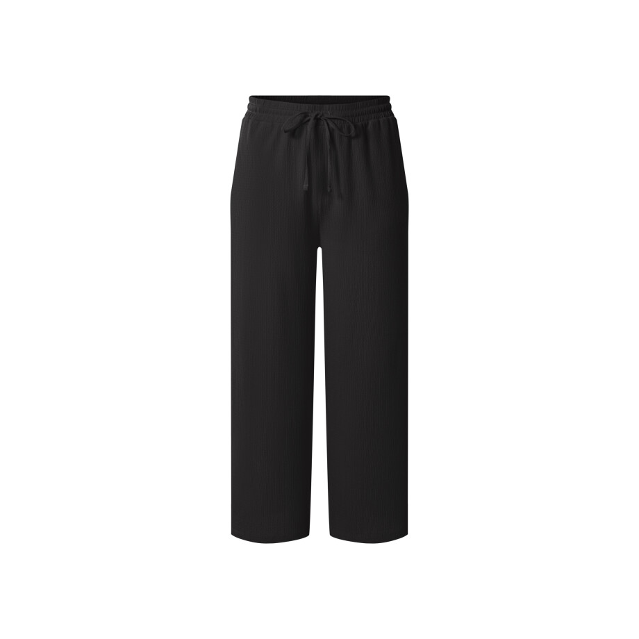 ESMARA Dames wide leg broek - plus size (Zwart, XXL (52/54)) ESMARA Dames wide leg broek - plus size (Zwart, XXL (52/54)) afbeelding 1