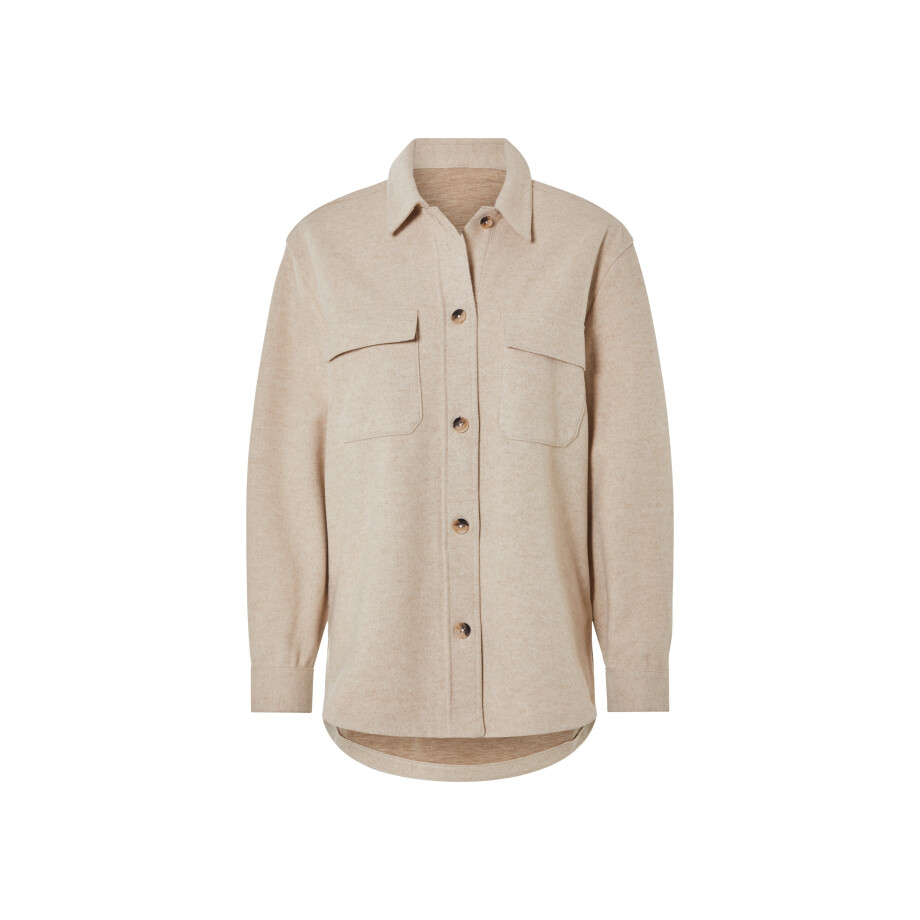 esmara Dames overshirt (Beige, XS (32/34)) afbeelding 1