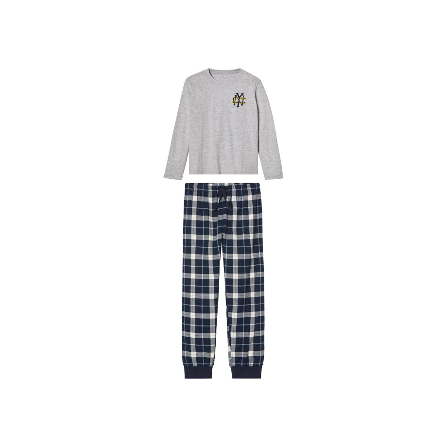 pepperts! Kinder fleece pyjamabroek (Grijs, 134/140) afbeelding 1