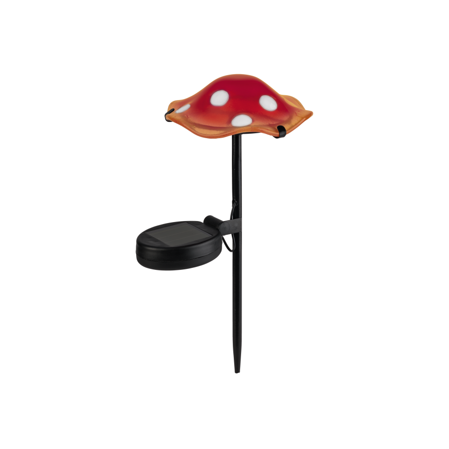 LIVARNO home Solar LED-paddenstoel (Stippen/rood) afbeelding 1
