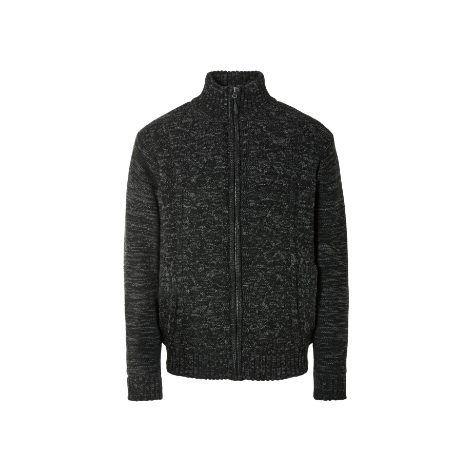 LIVERGY Gebreide heren vest (S, Donkergrijs) afbeelding 1