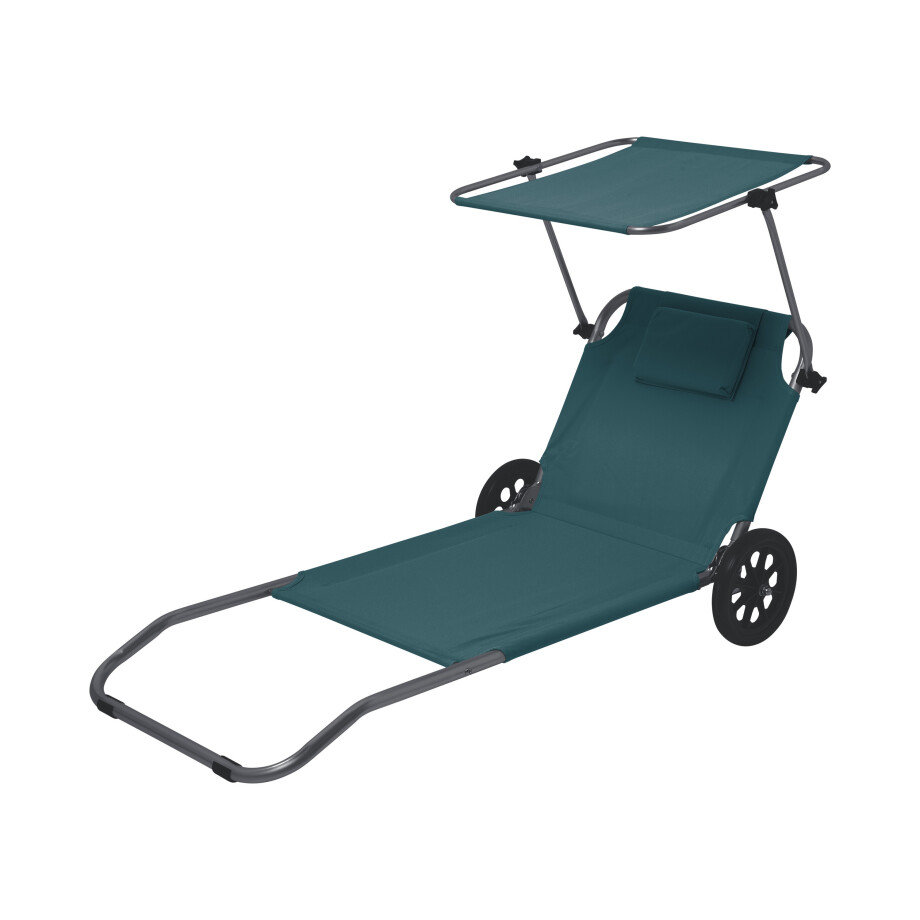 CRIVIT Strandstoel met zonnescherm (Blauw) afbeelding 1