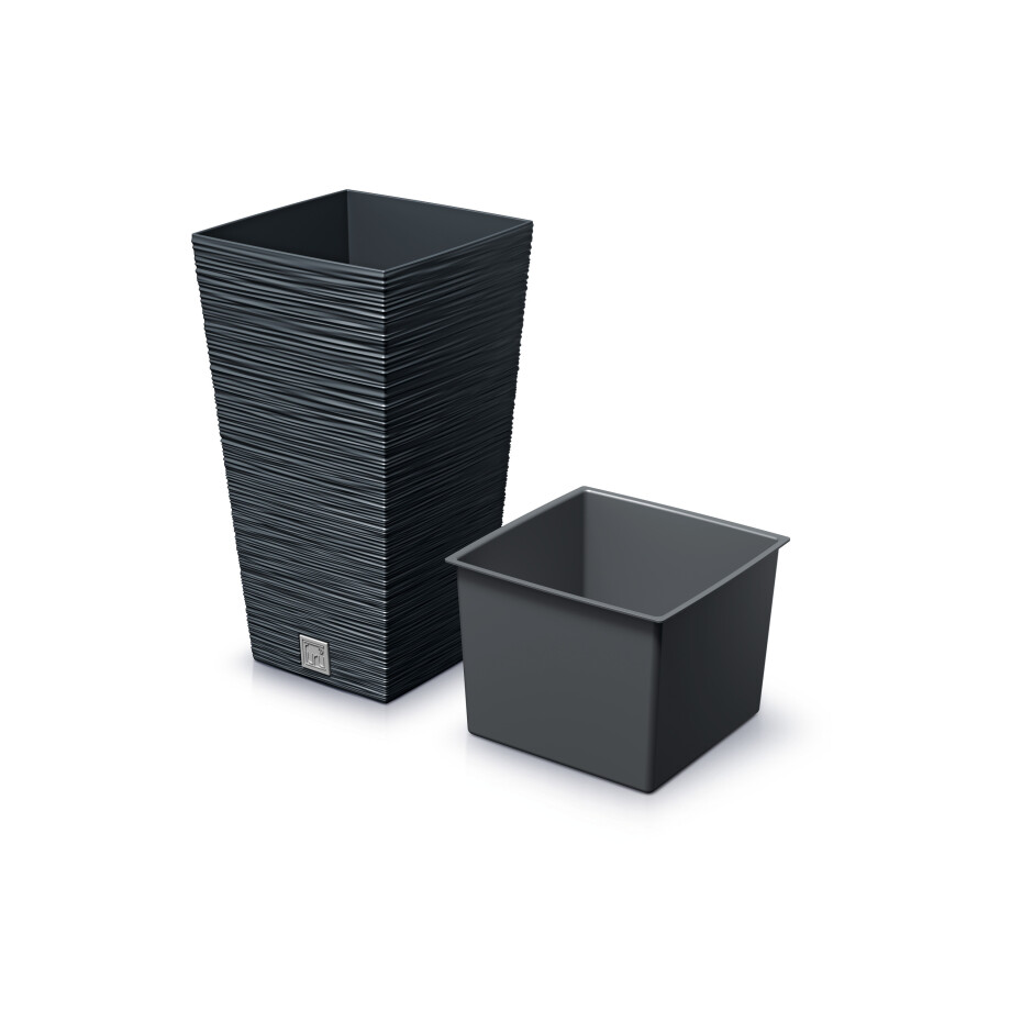 Prosperplast Bloempot Furu Square (Antraciet, 395x395x755) afbeelding 1