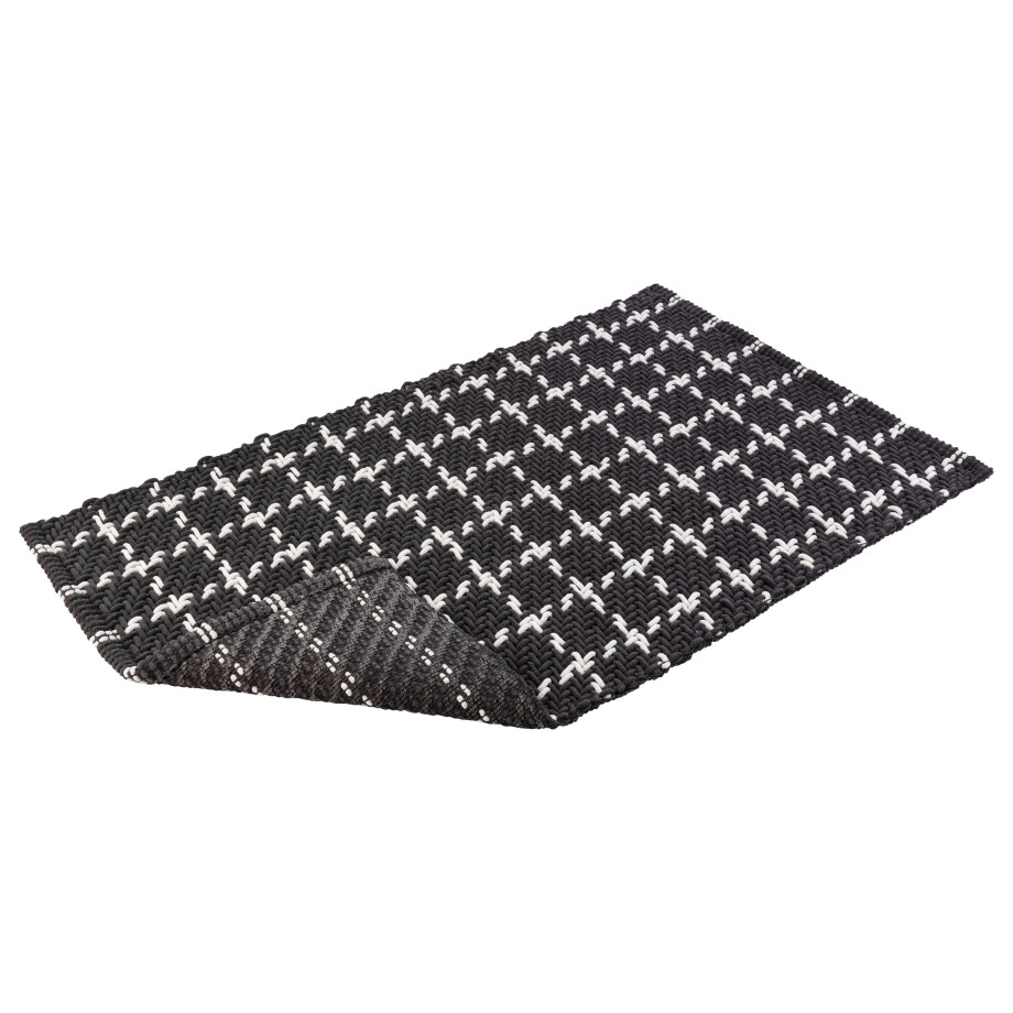 LIVARNO home Badmat 60 x 100 cm (Zwart/grijs) LIVARNO home Badmat 60 x 100 cm (Zwart/grijs) afbeelding 1