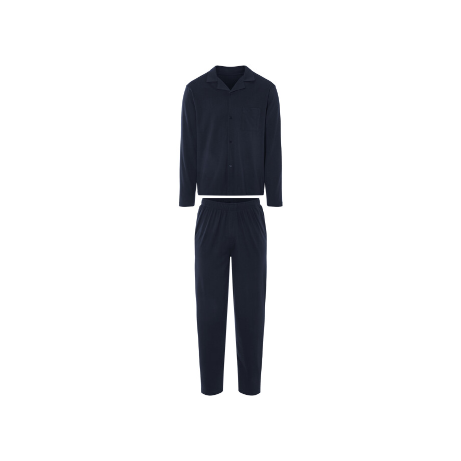 LIVERGY Heren pyjama (Blauw, S) afbeelding 1