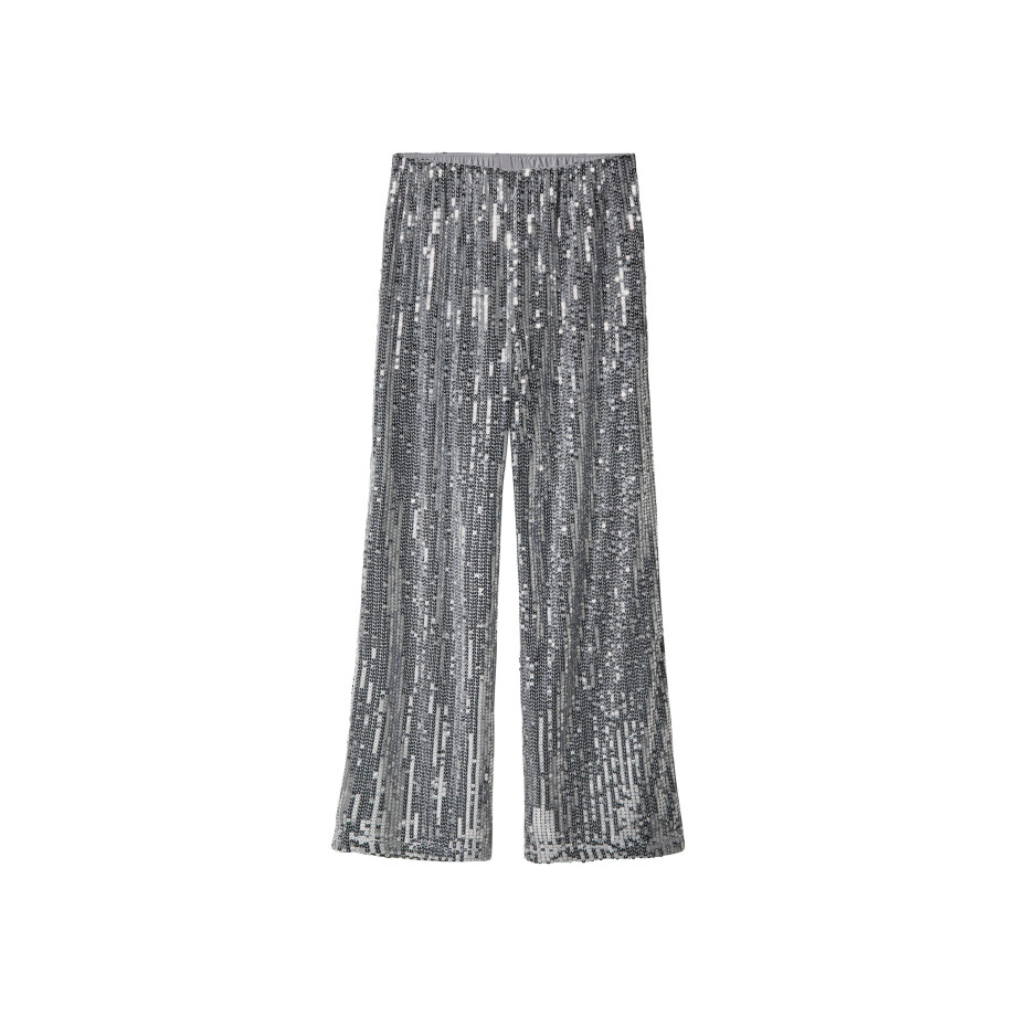 esmara Dames broek met pailletten (Zilver, XS (32/34)) afbeelding 1