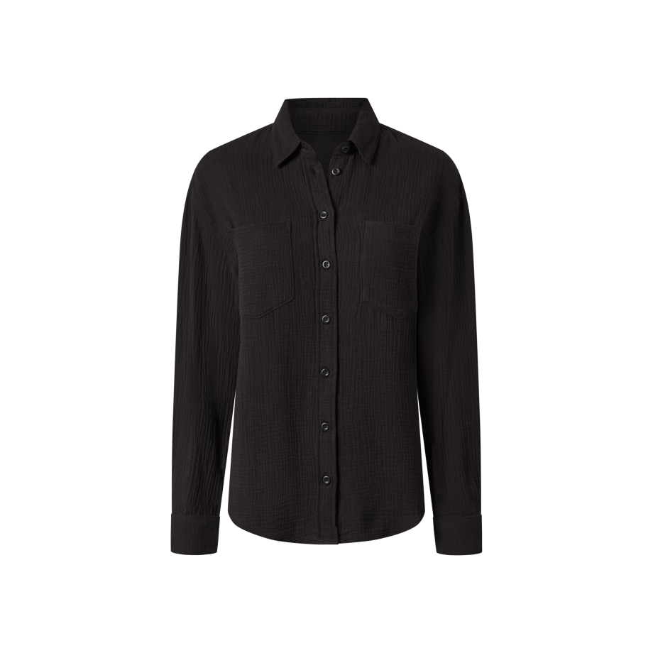 esmara Mousseline dames blouse (Zwart, M (40/42)) esmara Mousseline dames blouse (Zwart, M (40/42)) afbeelding 1