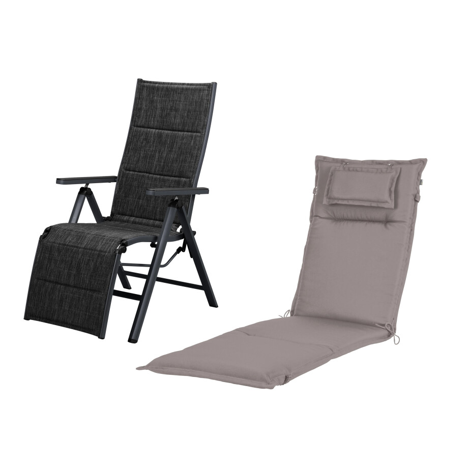 LIVARNO home Tuinstoel met kussen Toronto Deluxe LIVARNO home Tuinstoel met kussen Toronto Deluxe afbeelding 1