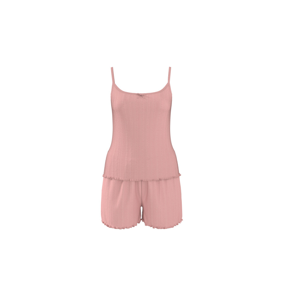 ESMARA Pointelle dames shortama (Roze, S (36/38)) ESMARA Pointelle dames shortama (Roze, S (36/38)) afbeelding 1