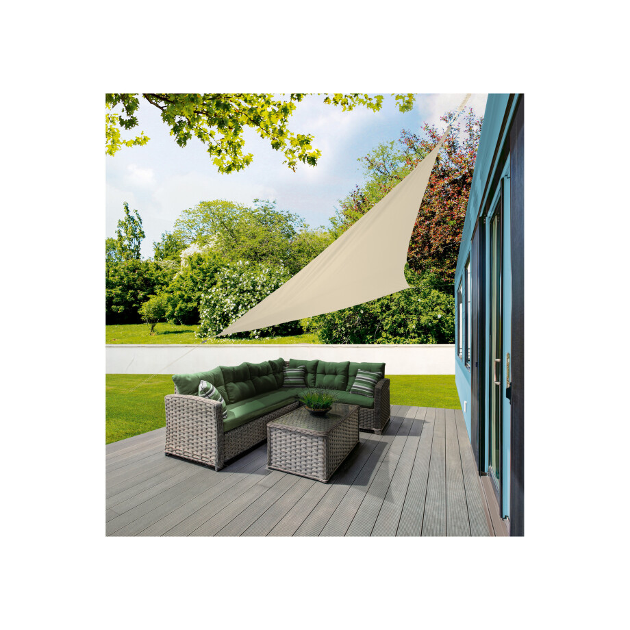 LIVARNO home Schaduwdoek (driehoekig/beige) afbeelding 1