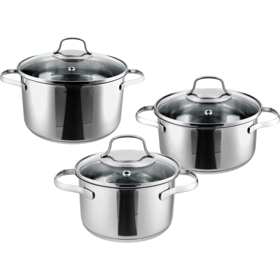 SILVERCREST RVS pannenset, 3-delig afbeelding 1