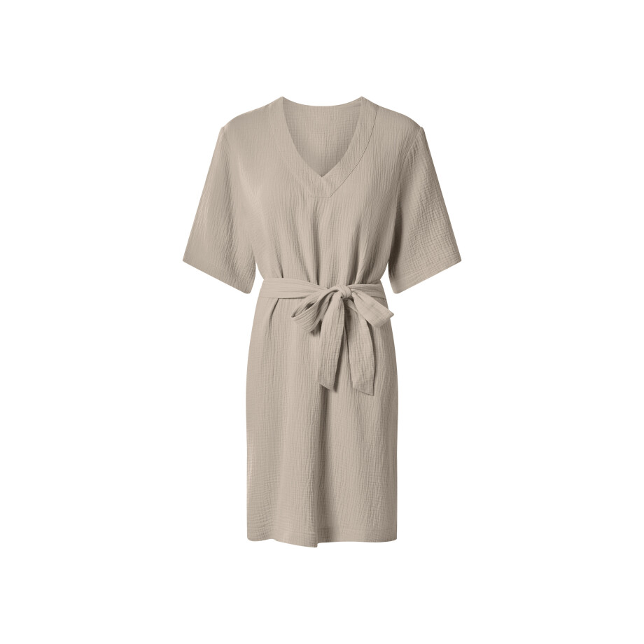 ESMARA Mousseline dames jurk (Beige, XS (32/34)) ESMARA Mousseline dames jurk (Beige, XS (32/34)) afbeelding 1