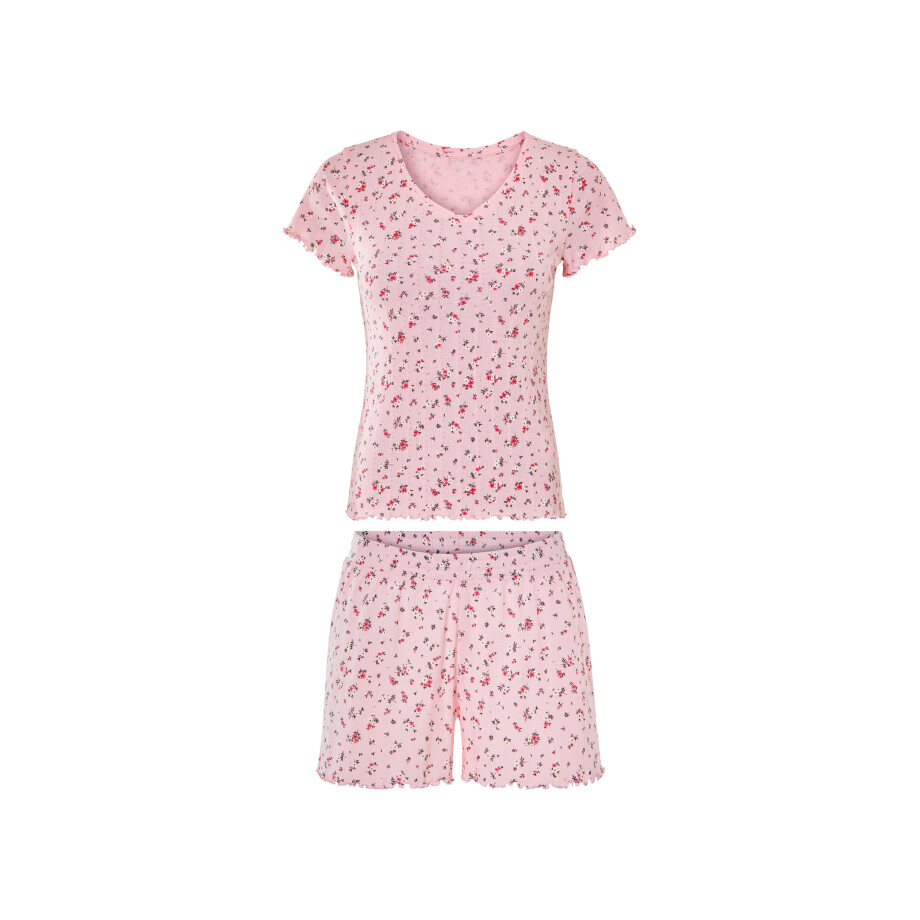 esmara Korte dames pyjama (Lichtroze, XS (32/34)) afbeelding 1