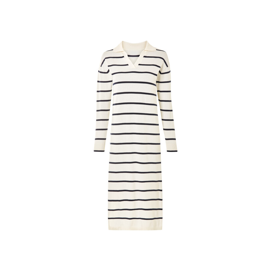 ESMARA Dames jurk (beige/navy/strepen, M (40/42)) afbeelding 1