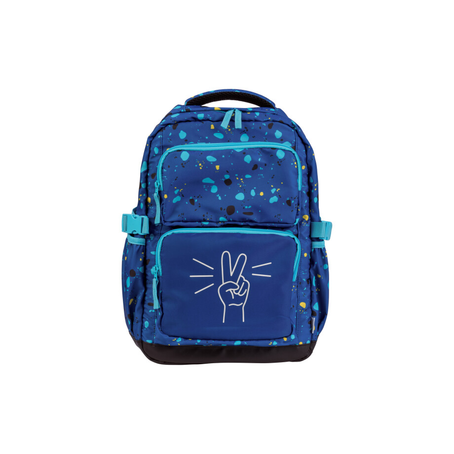 CRELANDO Kinder schooltas - ergonomische rugzak (Glow in the dark/blauw) afbeelding 1