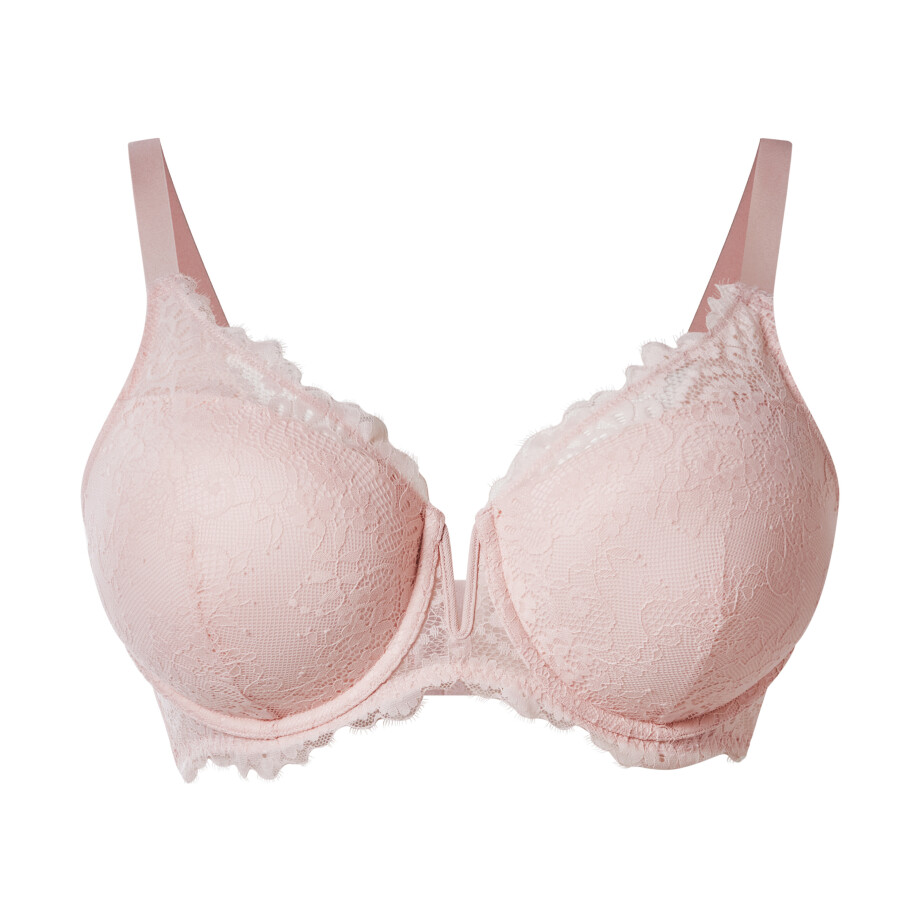 esmara Dames bh met kant - Plus size (Roze, 90D) esmara Dames bh met kant - Plus size (Roze, 90D) afbeelding 1