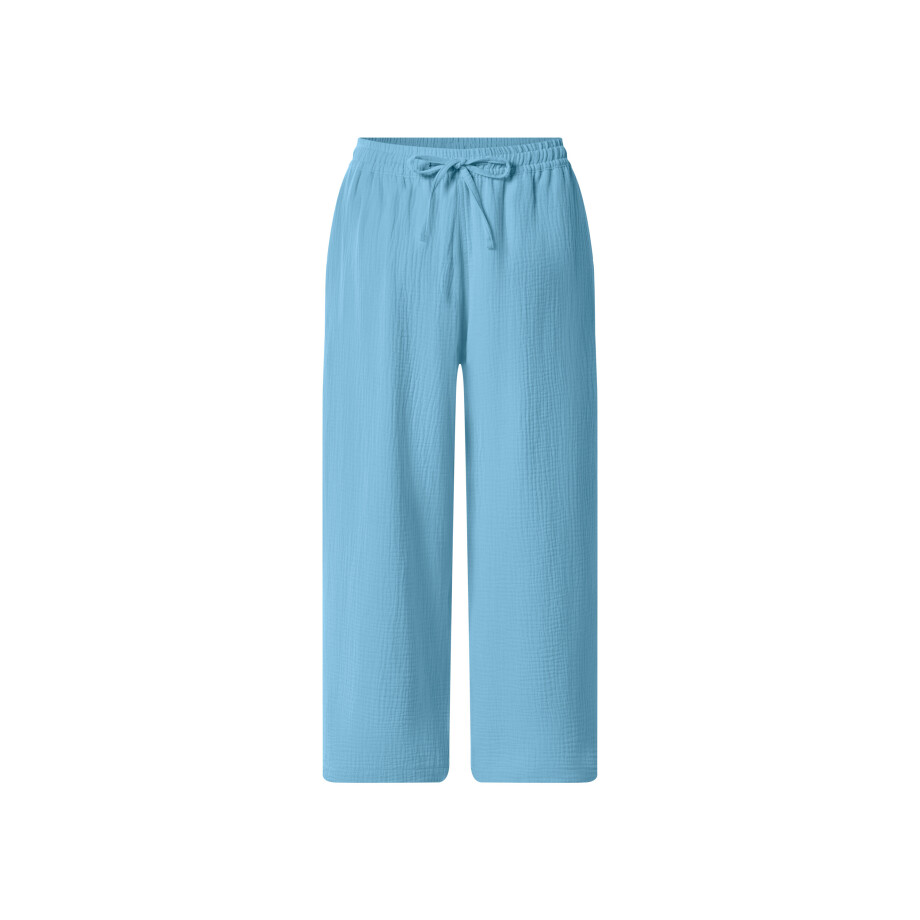 esmara Mousseline dames broek (Blauw, M (40/42)) afbeelding 1