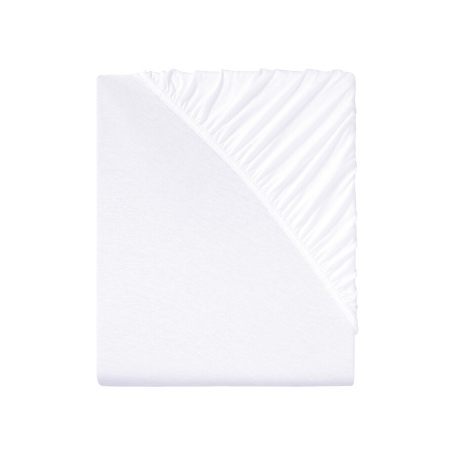 LIVARNO home Jersey hoeslaken 180-200 x 200 cm (Wit) afbeelding 1