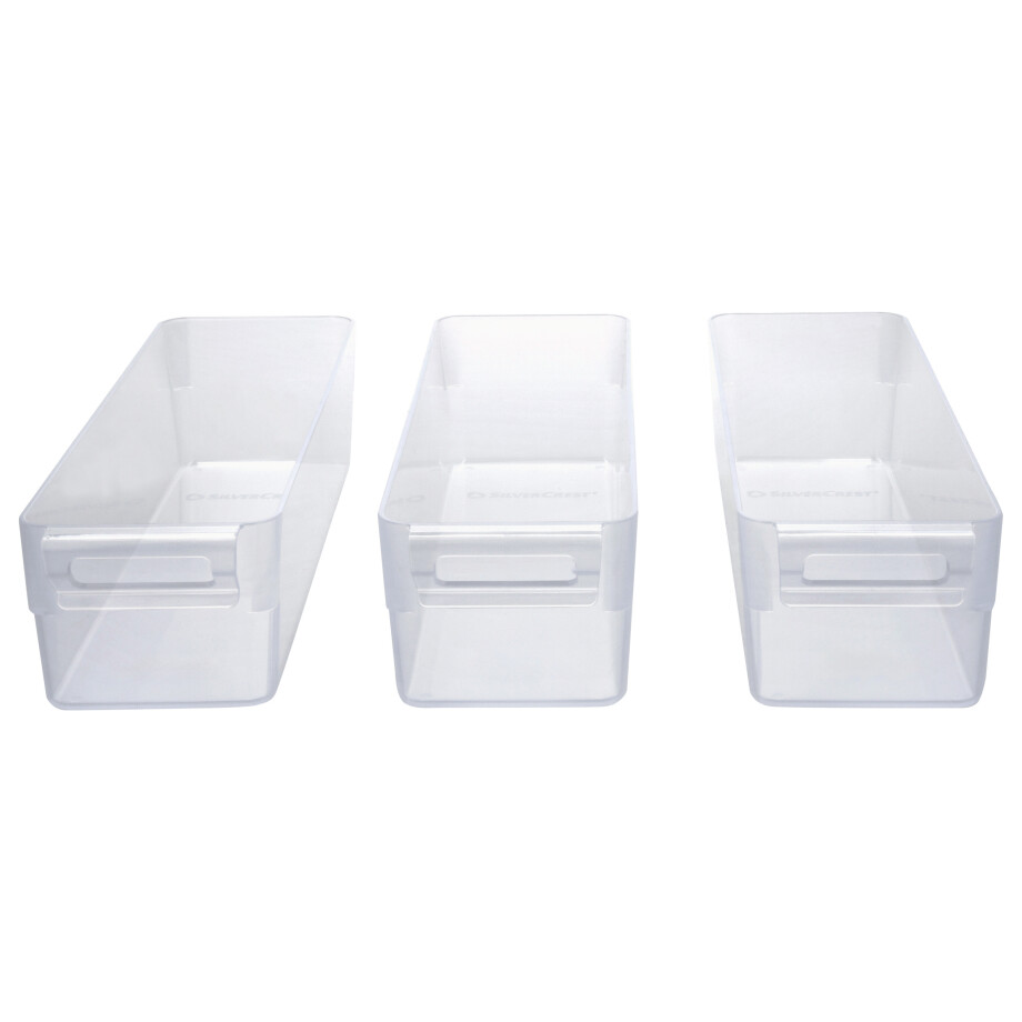SILVERCREST Koelkastorganizers - 3 bakjes - 1,8 L SILVERCREST Koelkastorganizers - 3 bakjes - 1,8 L afbeelding