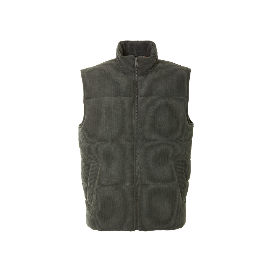 esmara Men Corduroy heren bodywarmer (Donkergroen, L) afbeelding 1