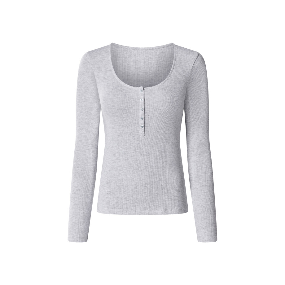 esmara Dames longsleeve (Grijs, S (36/38)) afbeelding 1
