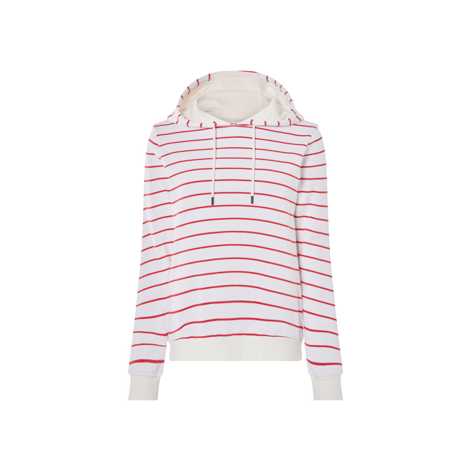 esmara Dames hoodie (Rood/wit, L (44/46)) afbeelding 1