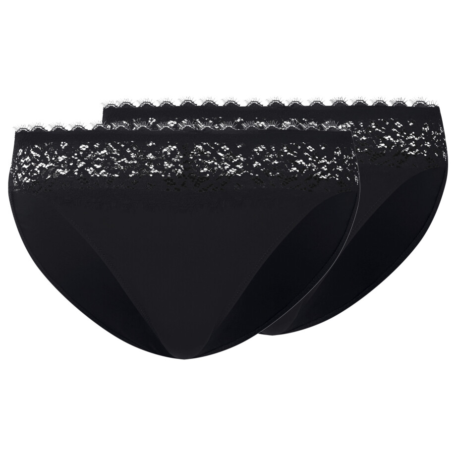 esmara Set van 2 dames slips (Zwart, XS (32/34)) afbeelding 1