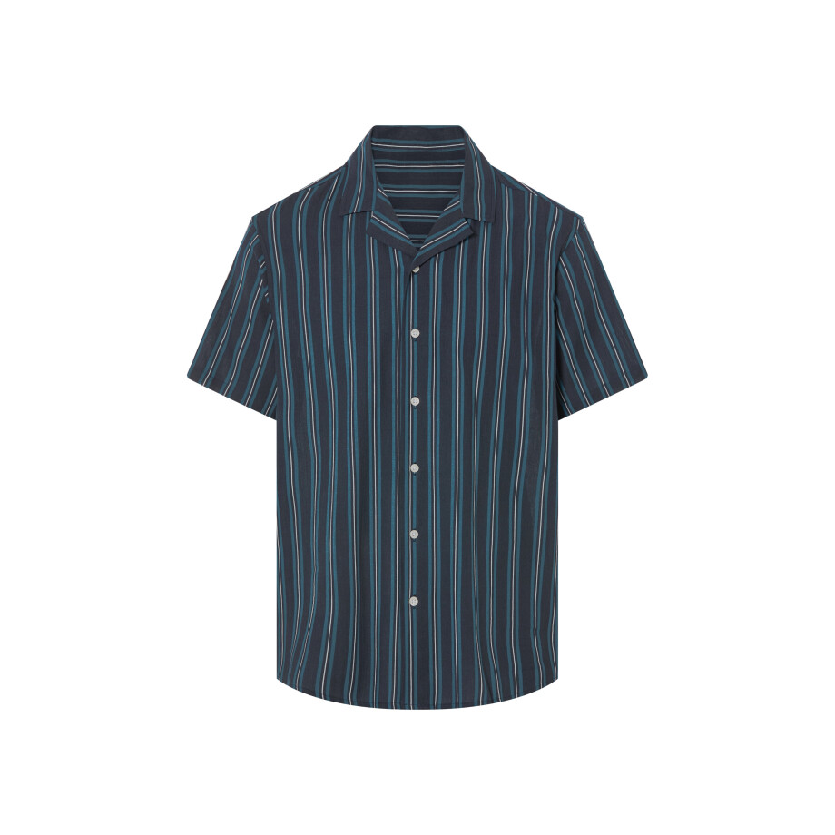 LIVERGY Heren overhemd (Donkerblauw, L) afbeelding 1