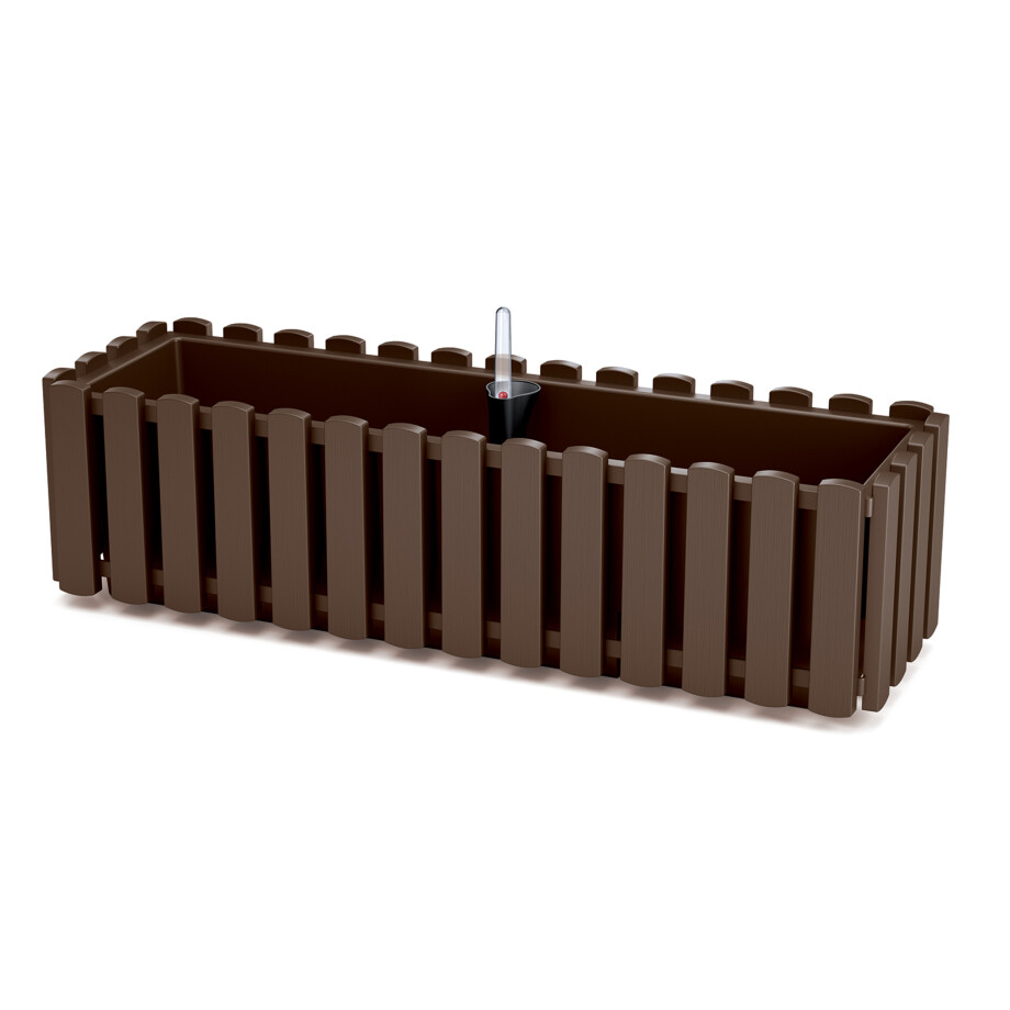 PROSPERPLAST Plantenbak BOARDEE FENCE W, met bewateringssysteem (Bruin, 580x180x162) afbeelding 1