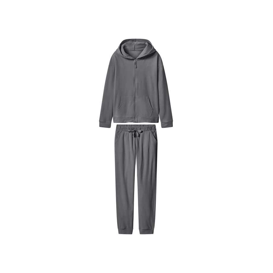 esmara Fleece dames huispak (Grijs, XS (32/34)) afbeelding 1
