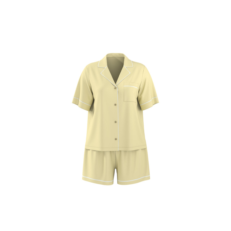 esmara Dames shortama - viscose (Geel, XS (32/34)) afbeelding 1