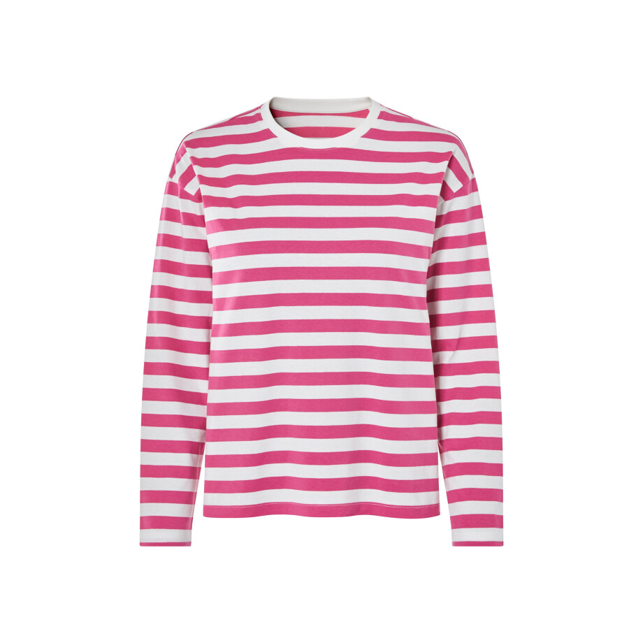 esmara Dames shirt met lange mouwen (roze/strepen, XS (32/34)) esmara Dames shirt met lange mouwen (roze/strepen, XS (32/34)) afbeelding 1