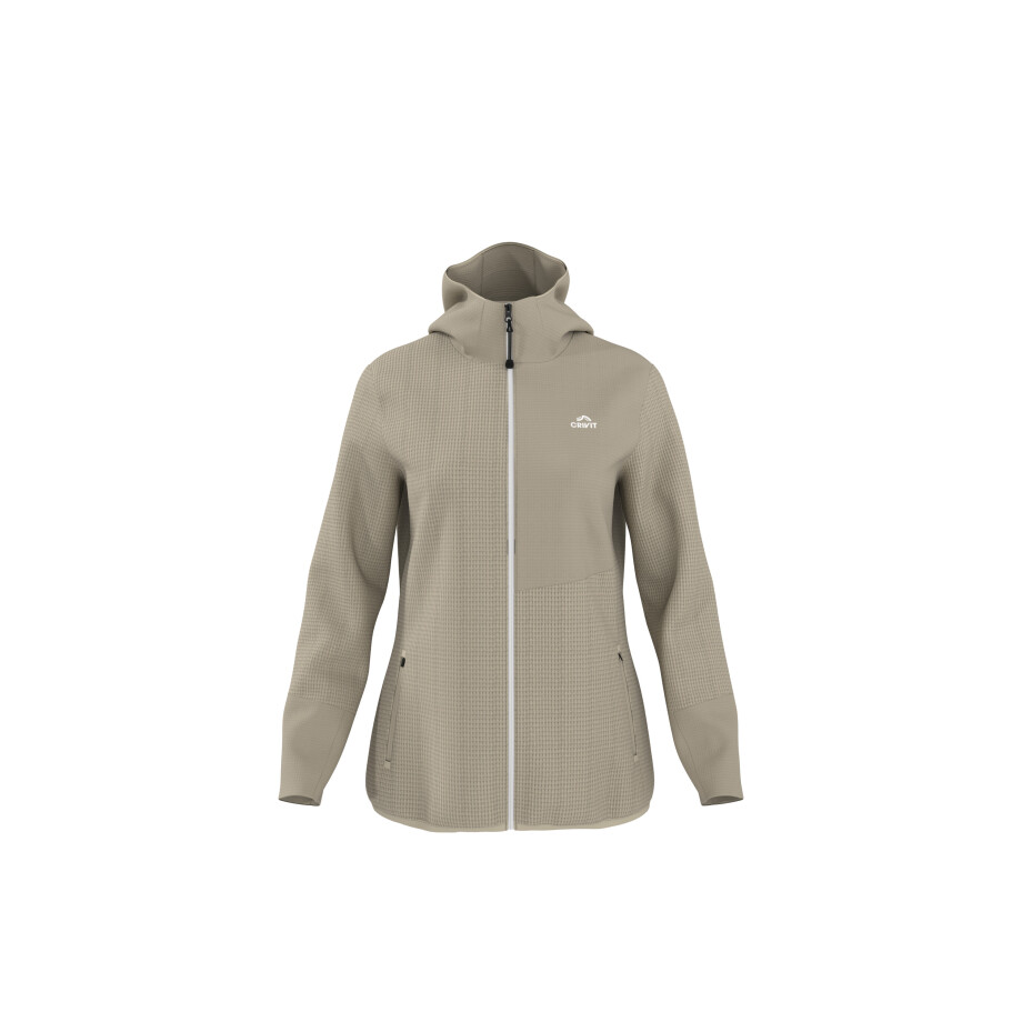 CRIVIT Dames sportjack met powerstretch (Beige, XS (32/34)) afbeelding 1